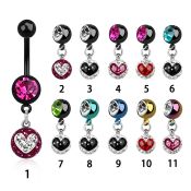 mdkfr8b belly rings anodized surgical steel 316l belly button