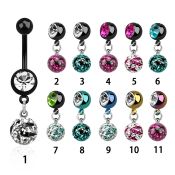 mdkfr8c belly rings anodized surgical steel 316l belly button