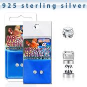 mgcz3 fake illusion body jewelry silver 925 belly button