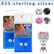 mgcz6m fake illusion body jewelry silver 925 belly button
