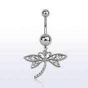 msd566 belly banana, w dangling dragonfly design