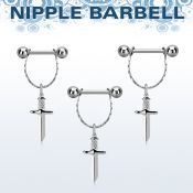 npdl47 surgical steel barbells nipple piercing