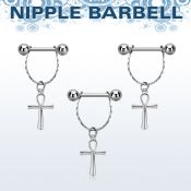 npdl49 surgical steel 14g barbell nipple piercing