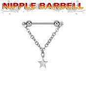 npdl52 surgical steel barbells nipple piercing