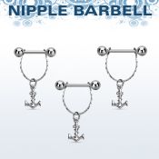 npdl7 straight barbells surgical steel 316l nipple