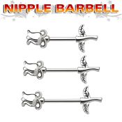 npsh3 straight barbells surgical steel 316l nipple