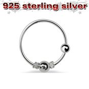 nr17 nose hoop silver 925 nose