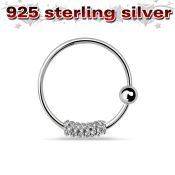 nr21 nose hoop silver 925 nose