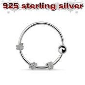nr27 nose hoop silver 925 nose