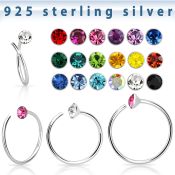 nrm14 nose hoop silver 925 nose