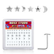 nsbxm8c 925 silver nose screws and nose studs nose piercing