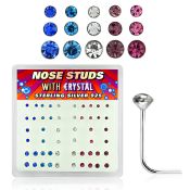 nsbxmm l shape nose studs silver 925 nose