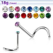 nsc18 l shape nose studs surgical steel 316l nose