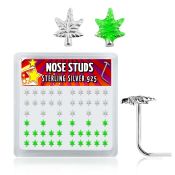 nsma l shape nose studs silver 925 nose