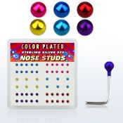 nsmtbx2 l shape nose studs silver 925 nose