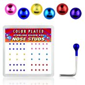 nsmtbx l shape nose studs silver 925 nose