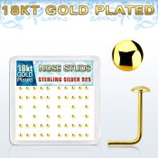 nsmx3rg l shape nose studs silver 925 nose