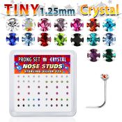 nsp6mx l shape nose studs silver 925 nose