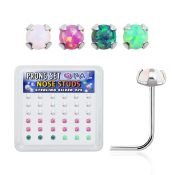 nspo25 l shape nose studs silver 925 nose