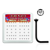 nsrb6xc l shape nose studs silver 925 nose