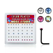 nsrbbxm l shape nose studs silver 925 nose