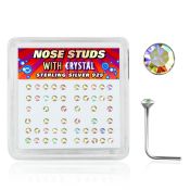 nsrdbxab l shape nose studs silver 925 nose
