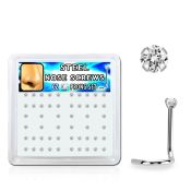 nswz15xc box w 316l steel nose screws, 20g w prong set 1.5mm cz