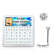 nswz2xc box w 316l steel nose screws, 20g w prong set 2mm cz