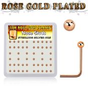 nsxrsb2 l shape nose studs silver 925 