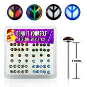 nylgx4 bend it to fit nose studs silver 925 nose