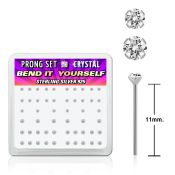 nypbmc 925 silver bend it yourself nose studs nose piercing