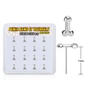 nypen16 925 silver bend it yourself nose studs nose piercing