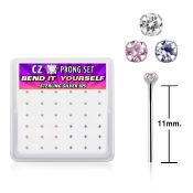 nyz15mbx box w silver bend it nose stud 20g 1.5mm round set cz