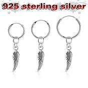 phod44 925 silver ear ring ear stud choose piercing