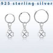 phod46 925 silver ear ring ear stud piercing