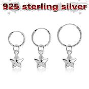 phod49 925 silver ear ring ear stud choose piercing