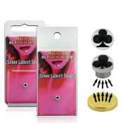 pkml12 fake illusion body jewelry silver 925 belly button