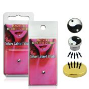 pkml3 fake illusion body jewelry silver 925 belly button