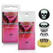 pkml6 fake illusion body jewelry silver 925 belly button