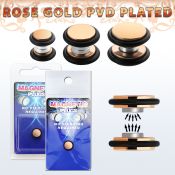 pkmp120 cheaters  illusion plugs and tapers anodized surgical steel 316l ear lobe