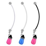 pnd668x bio flex & ptfe belly bananas belly piercing