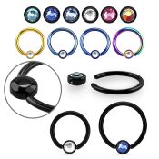 rccrt3 hoops captive rings anodized surgical steel 316l nose