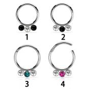 segh16fx surgical steel seamless and segment rings ear lobe septum piercing