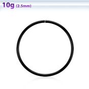 sellb black pvd plated surgical steel xl sized seamless ring