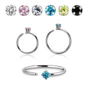 selz20 surgical steel seamless and segment rings nose  piercing