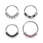selzb20 surgical steel seamless and segment rings septum piercing