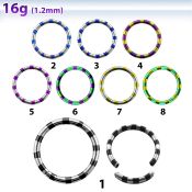 semt16 seamless segment rings anodized surgical steel 316l ear lobe