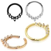 sgtsh30 pvd plating steel hinged segment hoop leaves cnc cz