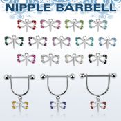 snpod27 surgical steel barbells nipple piercing