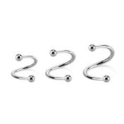 speb25 spirals twisters surgical steel 316l eyebrow